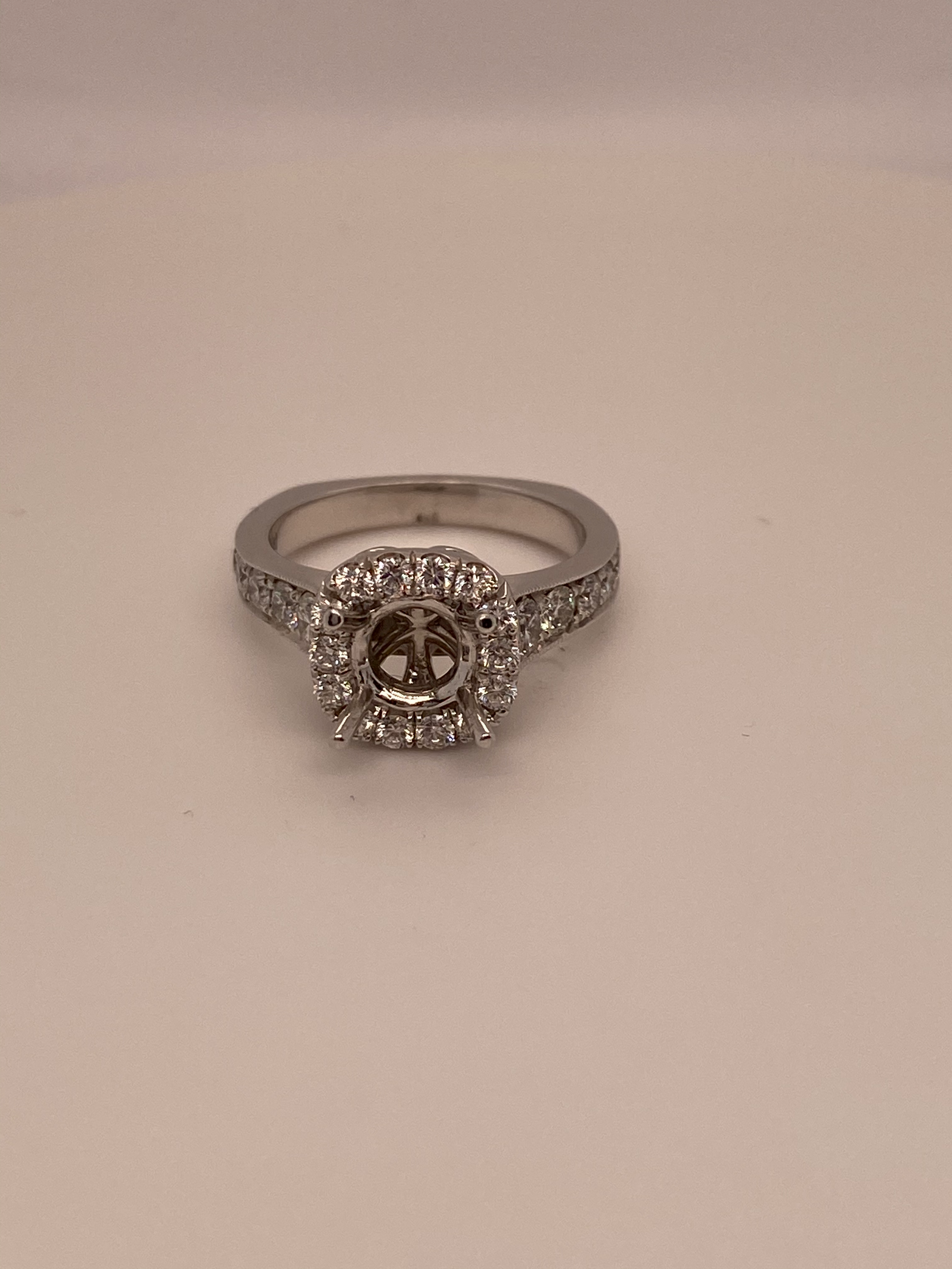 Diamond Halo Ring without center piece