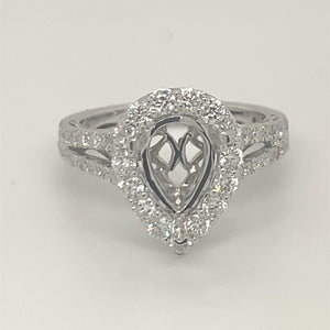 Diamond pair shaped ring without center piece