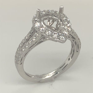 Diamond pair shaped ring without center piece