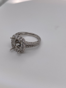 Diamond Halo Ring double row without center piece