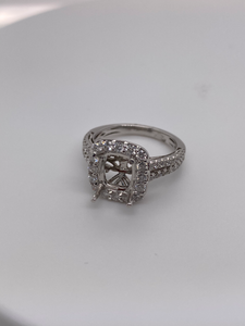Diamond Halo Ring double row without center piece